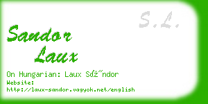 sandor laux business card